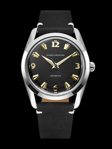 Nivada Grenchen Antarctic 35mm Black & Gold- Beige Lume 35016M