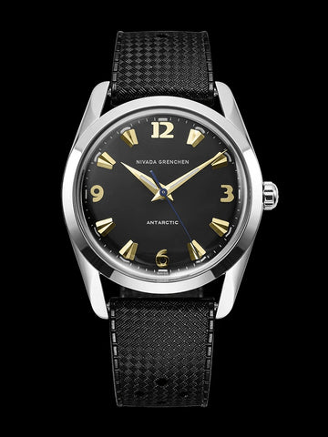Nivada Grenchen Antarctic 35mm Black & Gold- Beige Lume 35016M