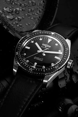 Vulcain Skindiver Nautique Black - White Lume 660170B07