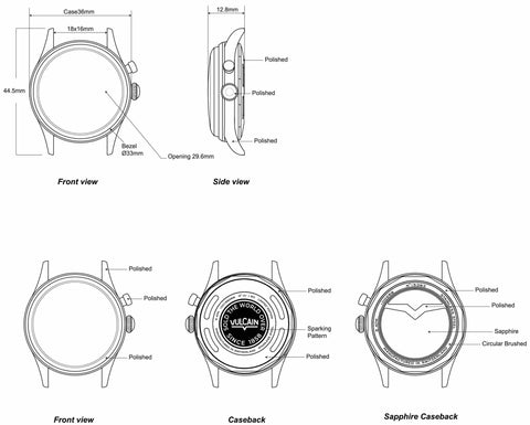 Vulcain Cricket Classique 36 Brown