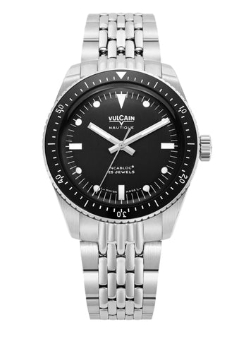 Vulcain Skindiver Nautique Black - White Lume 660170B07