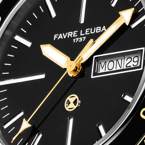 Favre Leuba Deep Raider Day Date - Bicolor Black