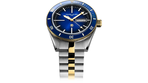 Favre Leuba Deep Raider Day Date - Bicolor Blue