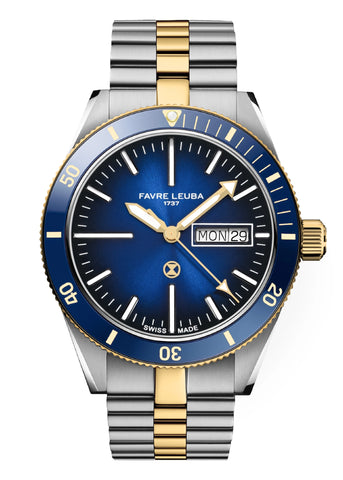 Favre Leuba Deep Raider Day Date - Bicolor Blue