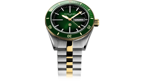 Favre Leuba Deep Raider Day Date - Bicolor Green