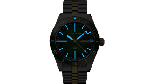 Favre Leuba Deep Raider Day Date - Bicolor Green