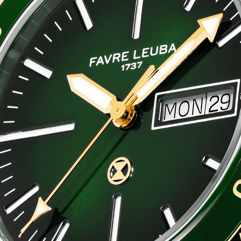 Favre Leuba Deep Raider Day Date - Bicolor Green