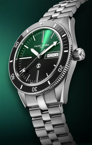 Favre Leuba Deep Raider Day Date - Green