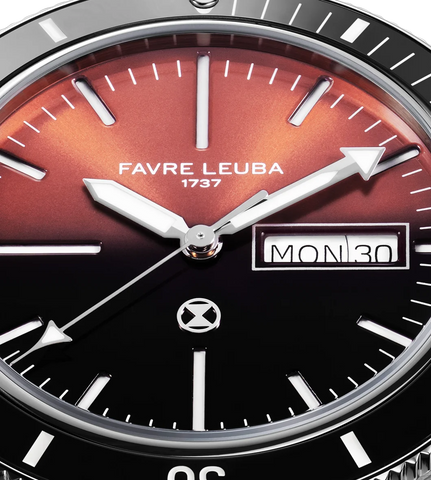 Favre Leuba Deep Raider Day Date - Salmon