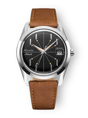 Nivada Grenchen Antarctic Spider 35mm Black - With Date 35011M17