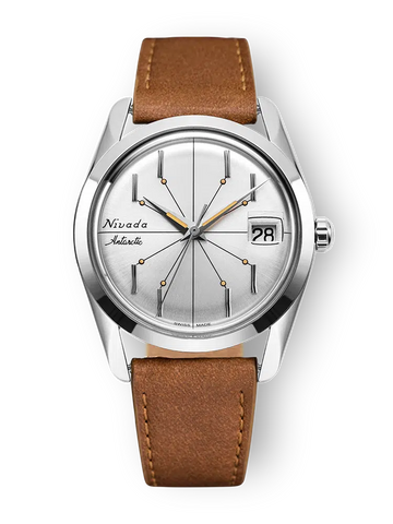 Nivada Grenchen Antarctic Spider 35mm Silver - With Date 35012M17