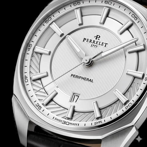 Perrelet Lab Peripheral 3 Hands A1100/1 Silbergrau