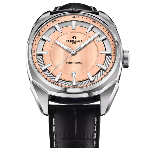 Perrelet Lab Peripheral 3 Hands A1100/6 Salmon