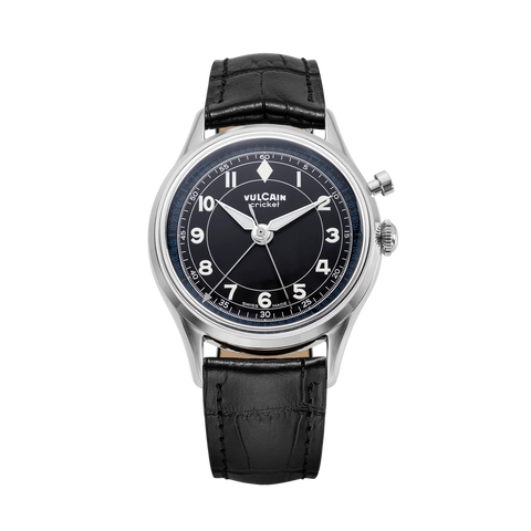 Vulcain Cricket Classique 39 - Black & White/Blue