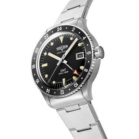 Vulcain Skindiver Nautique GMT Black - Beige Lume 680174A07
