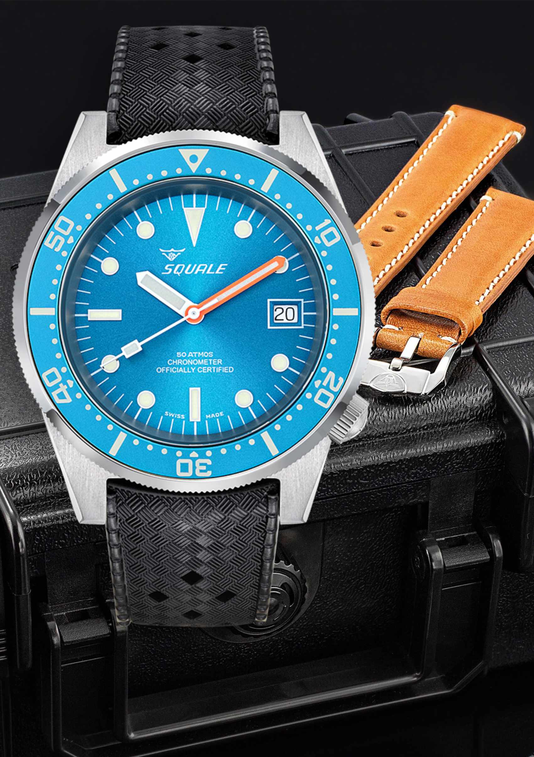 steel strap + leather strap