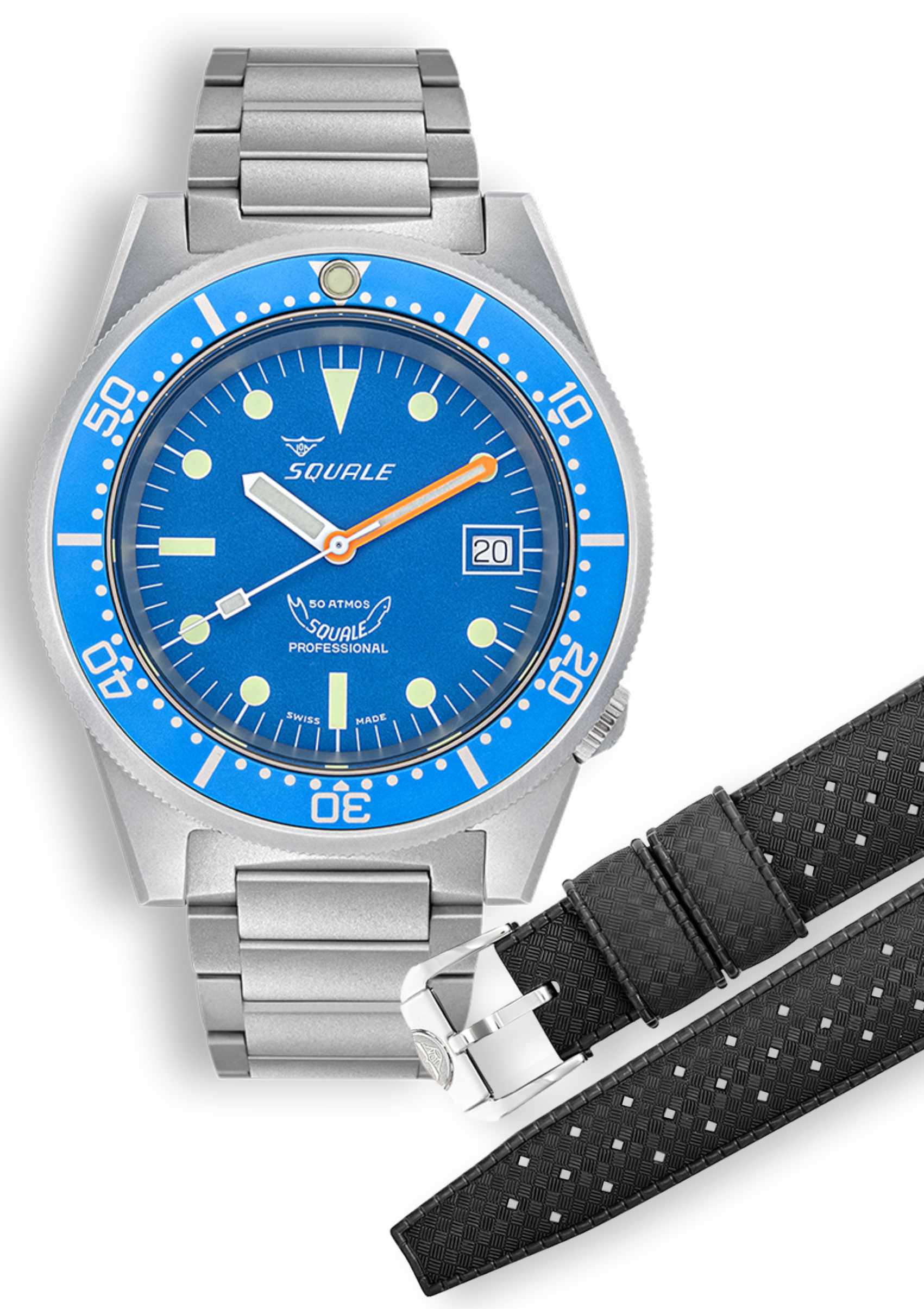 Steel strap + rubber strap