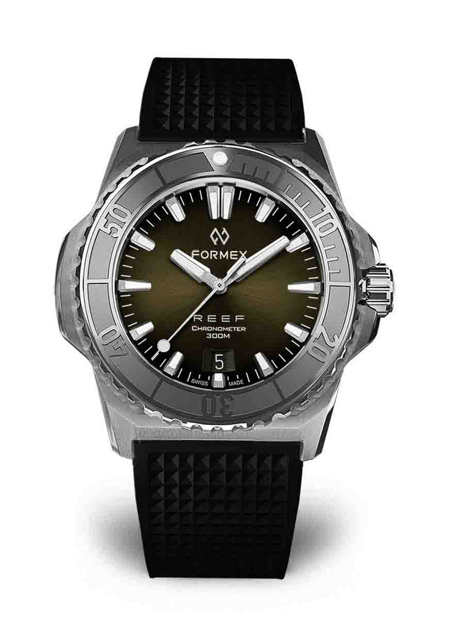 Steel Bezel.Rubber Strap