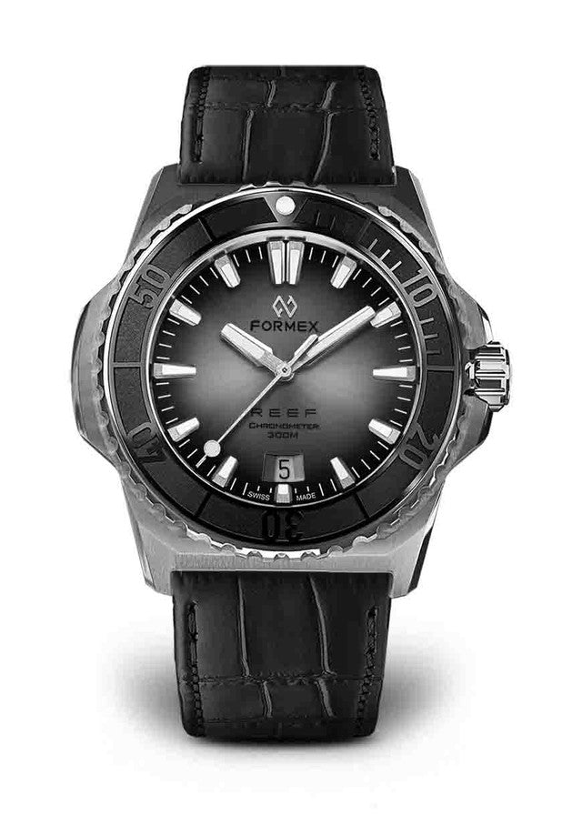 Black Leather Black Leather Croco Pattern