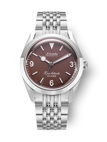 Nivada Grenchen Antarctic 3.6.9 Brown No Vintage White Lume 32040A