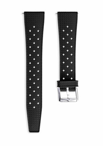 Armband - Vulcain Kautschukband Schwarz - 20mm