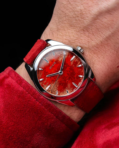 Awake-sơn-mai-frosted-leaf-royal-red 10