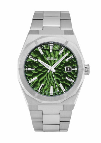 Balticus Stardust Silver Date - Hammered Bubble Green