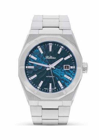 Balticus Stardust Silver Date - Hammered Bubble Blue