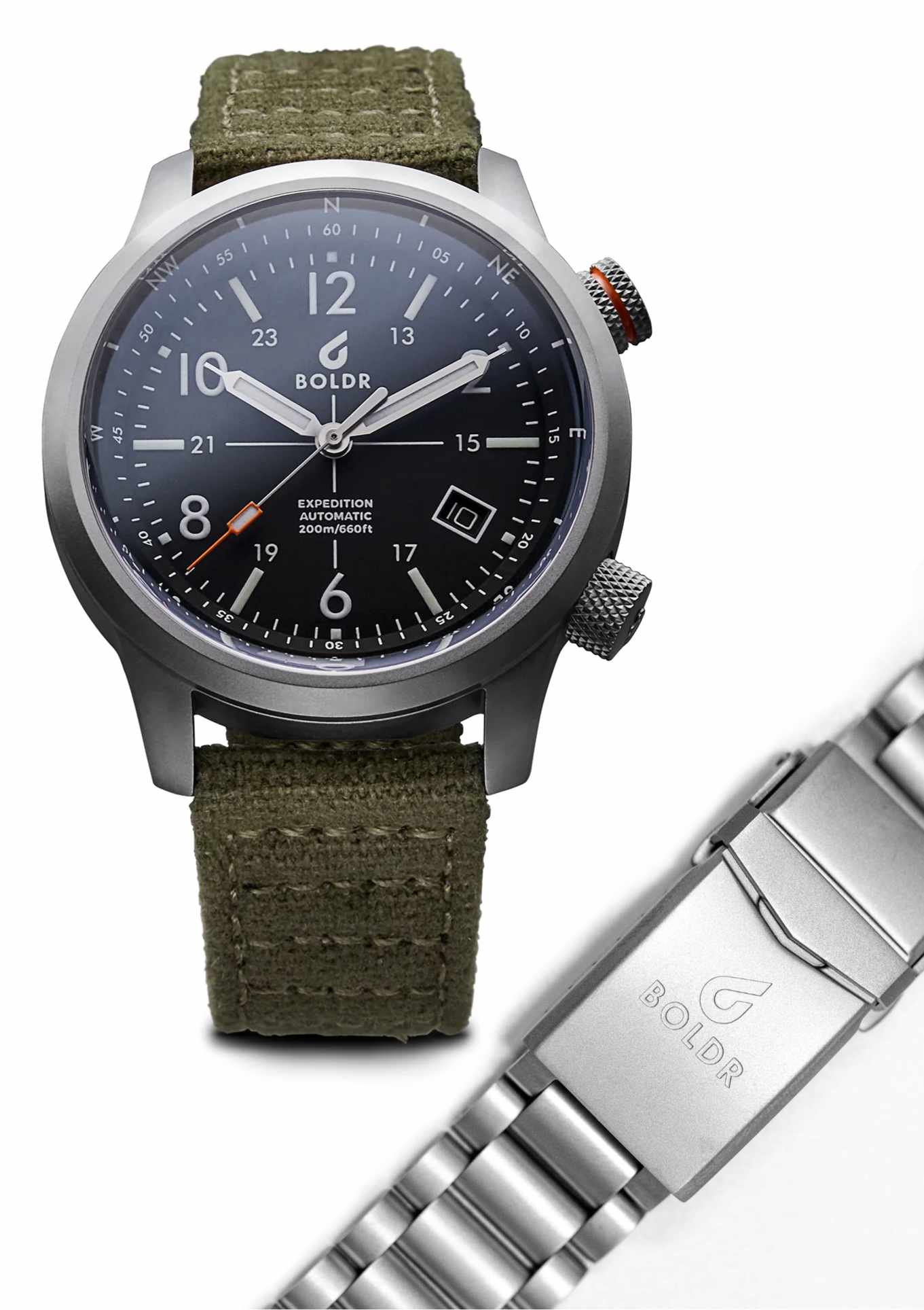 Set: Canvas strap + steel strap