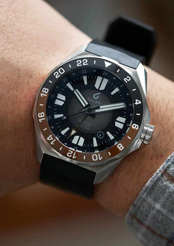 Boldr Odyssey 44 Freediver GMT Black-Brown