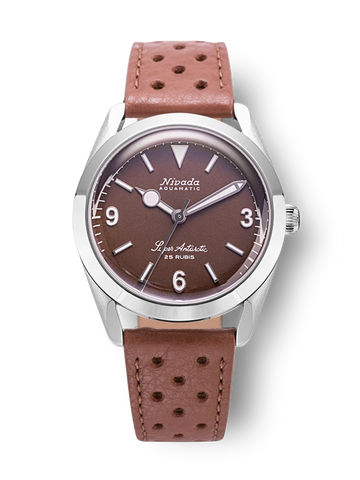 Nivada Grenchen Antarctic 3.6.9 Brown No Vintage White Lume 32040A