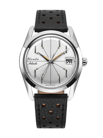 Nivada Grenchen Antarctic Spider 35mm Silver - With Date 35012M17