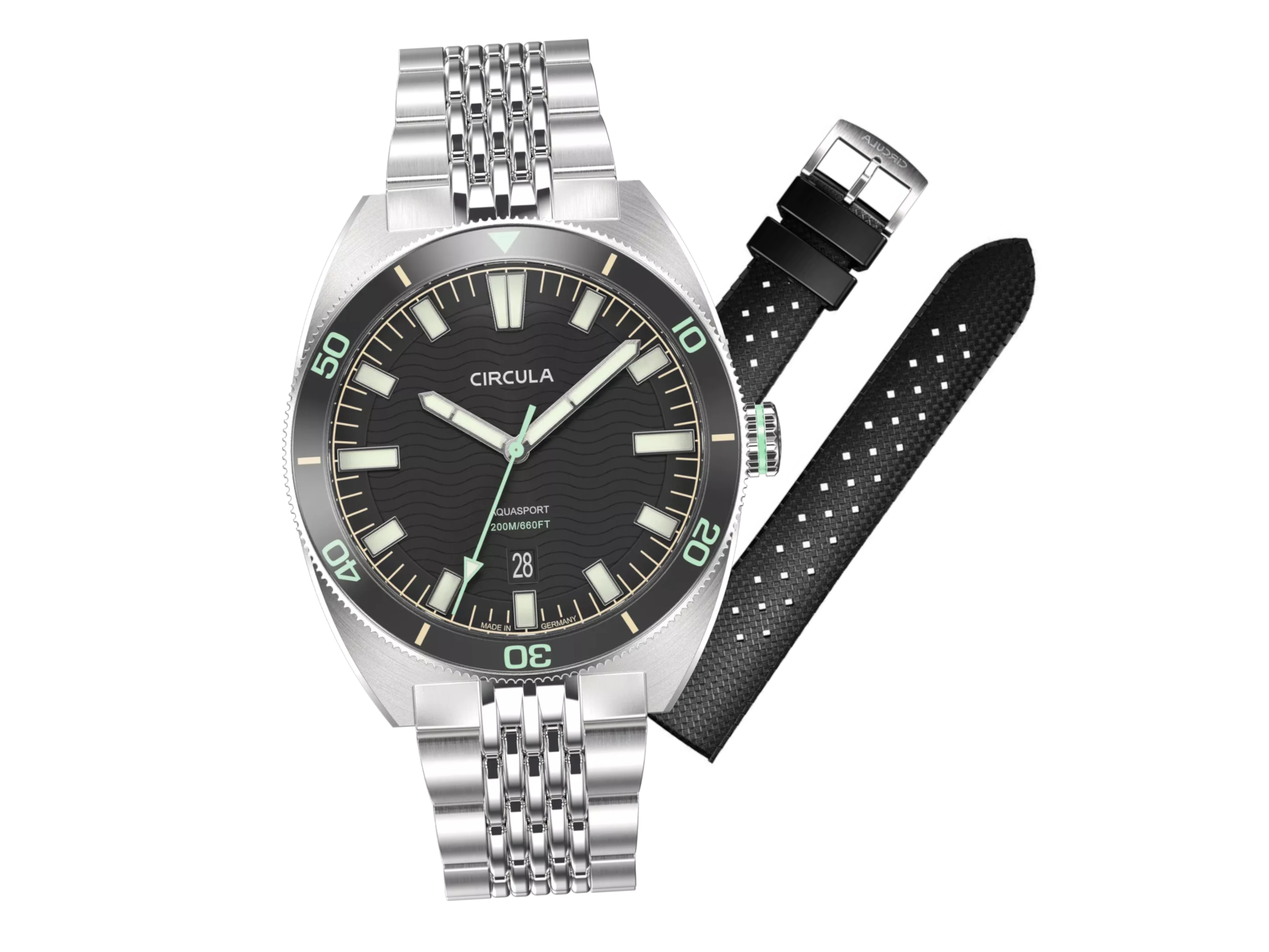 Set: Kautschukband + Stahlband