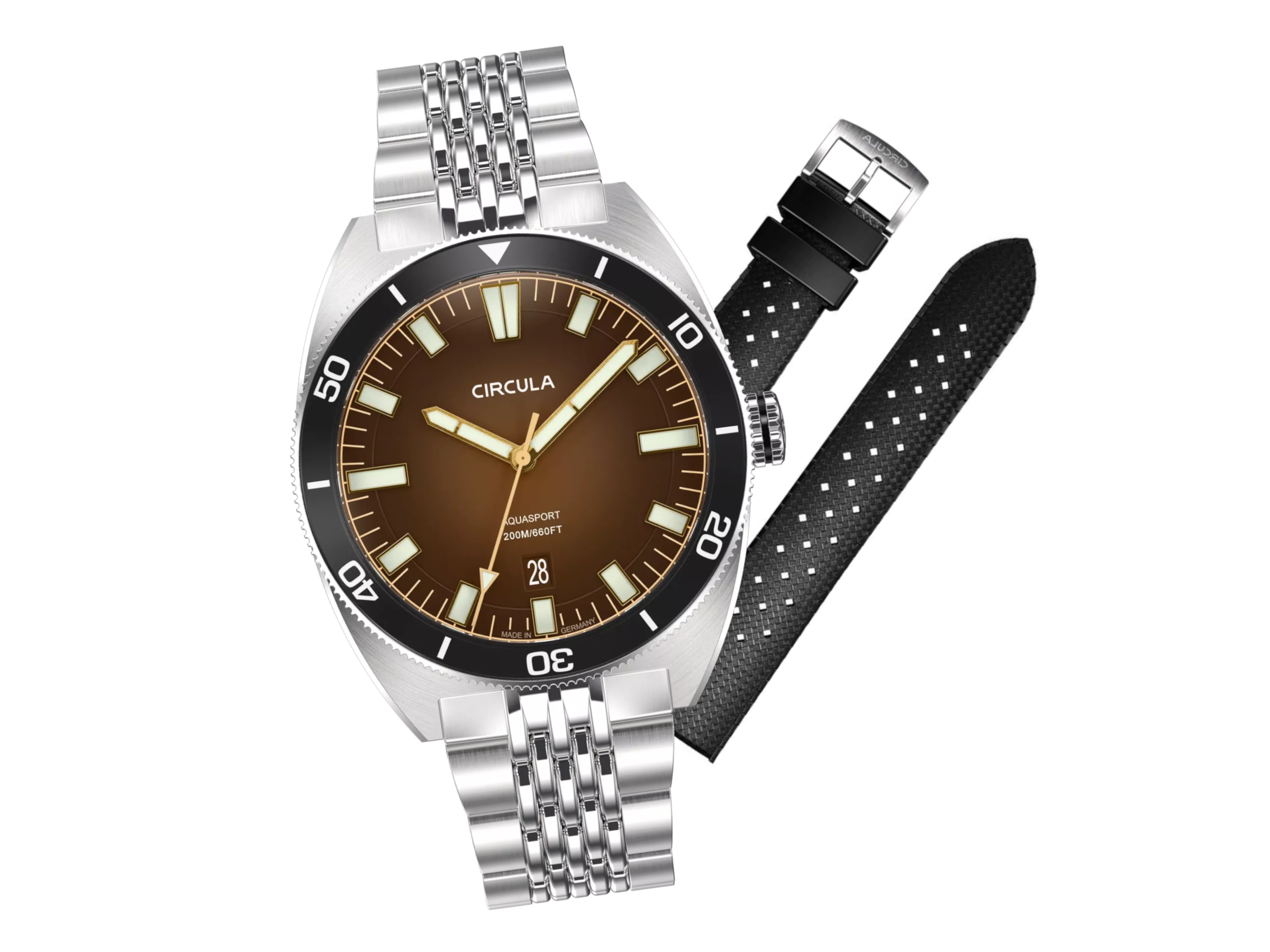 Set: rubber strap + steel strap