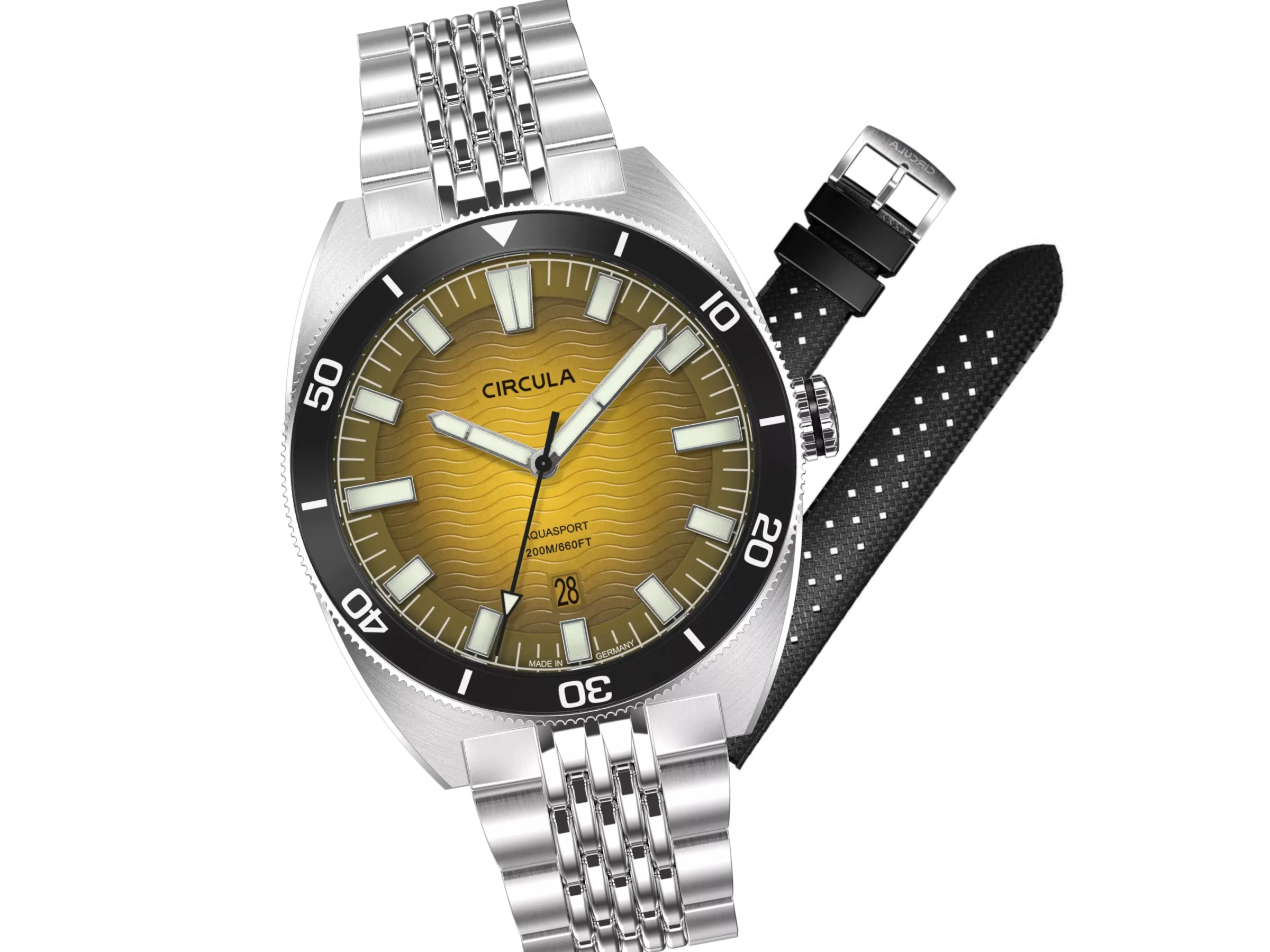 Set: rubber strap + steel strap