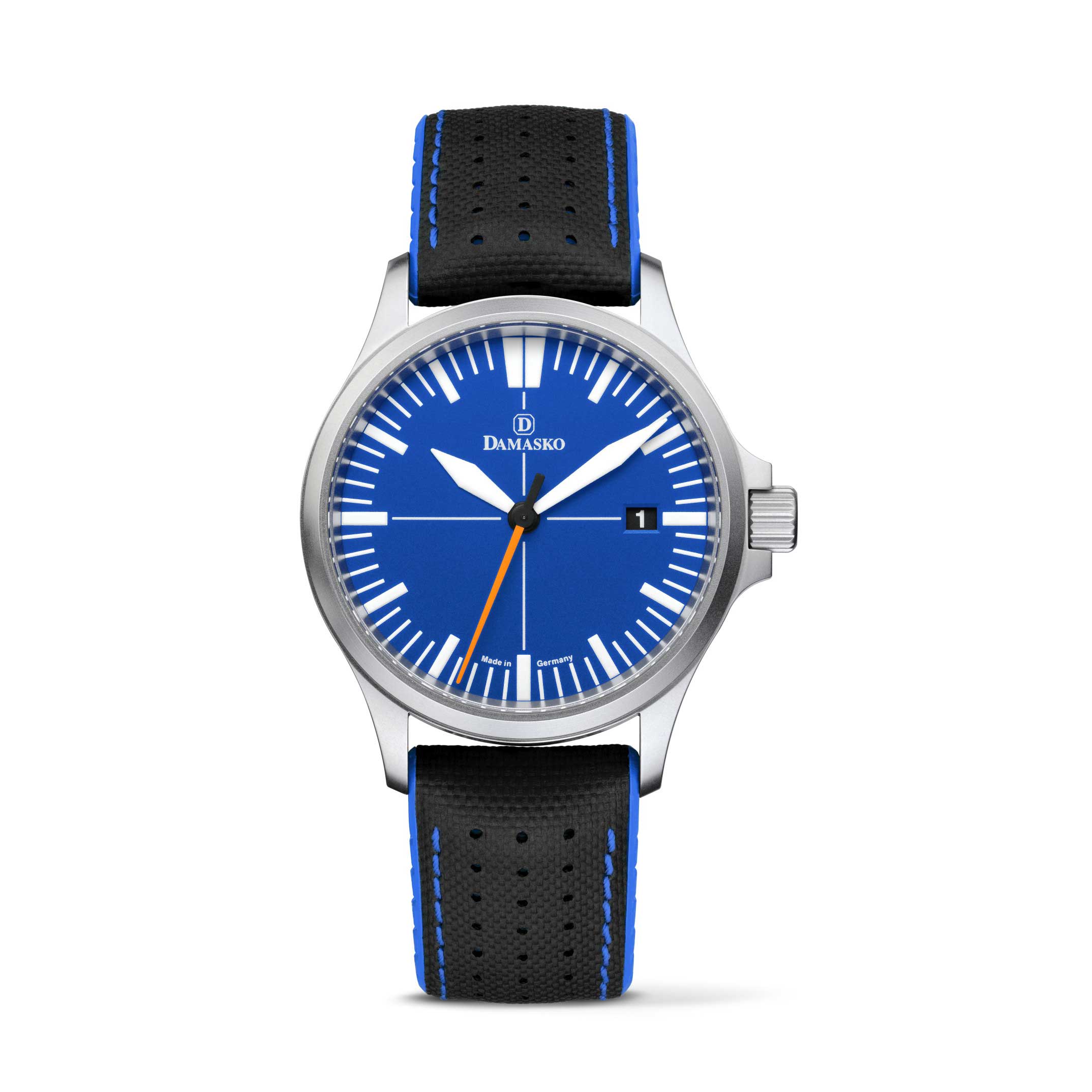 Leather-rubber strap with folding clasp