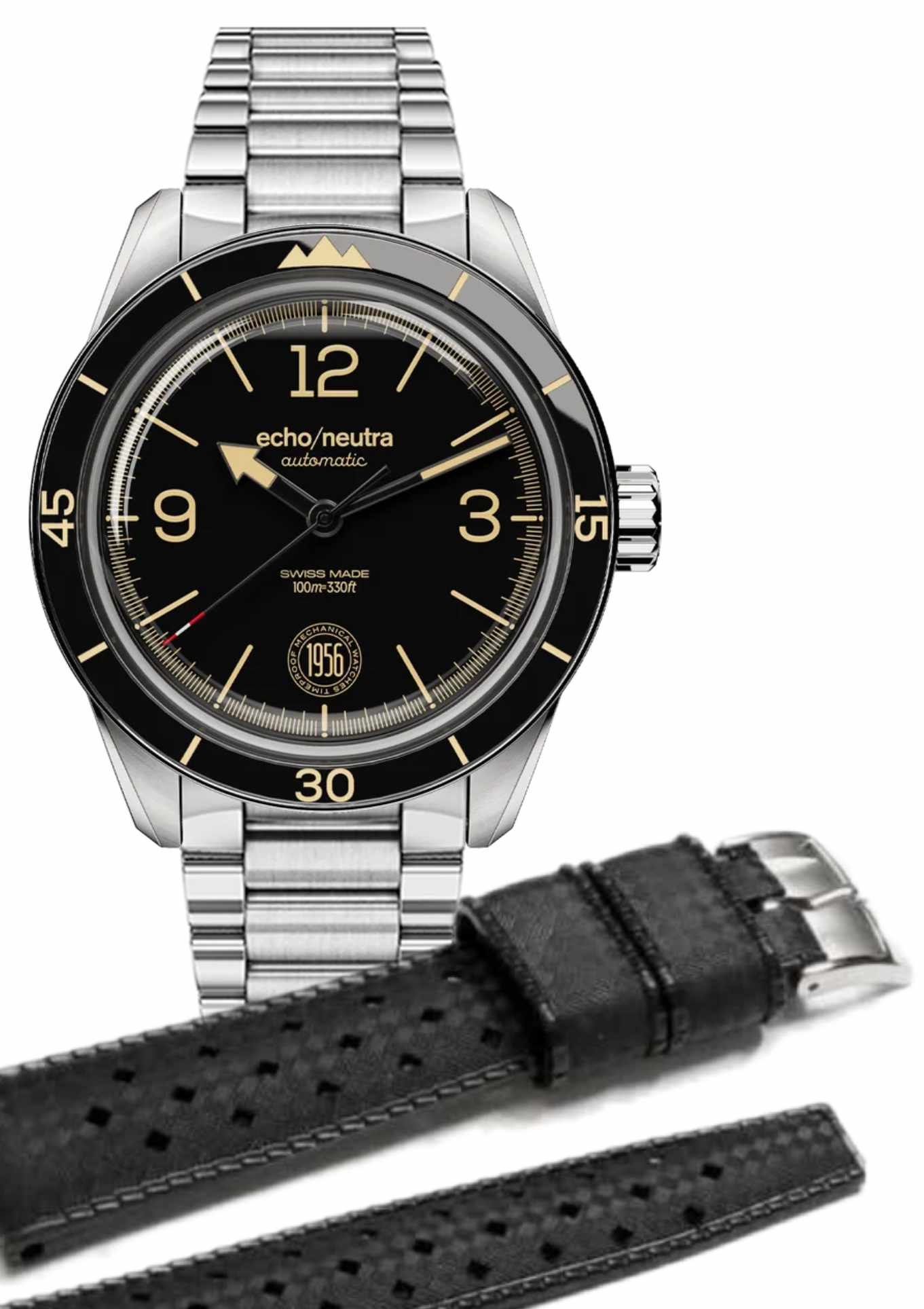 Set: Edelstahlband + Kautschukband