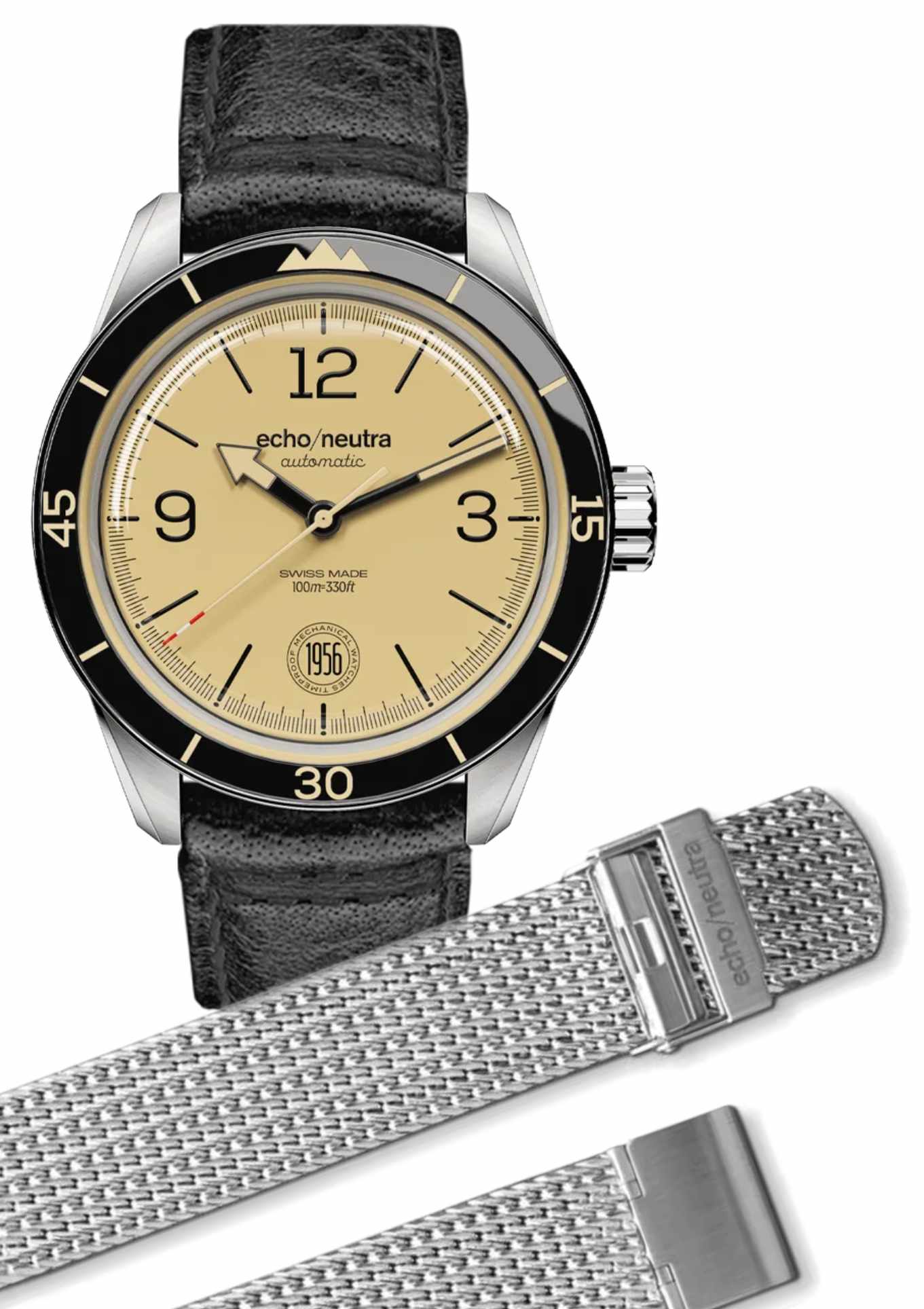 Set: buffalo leather strap + Milanese strap