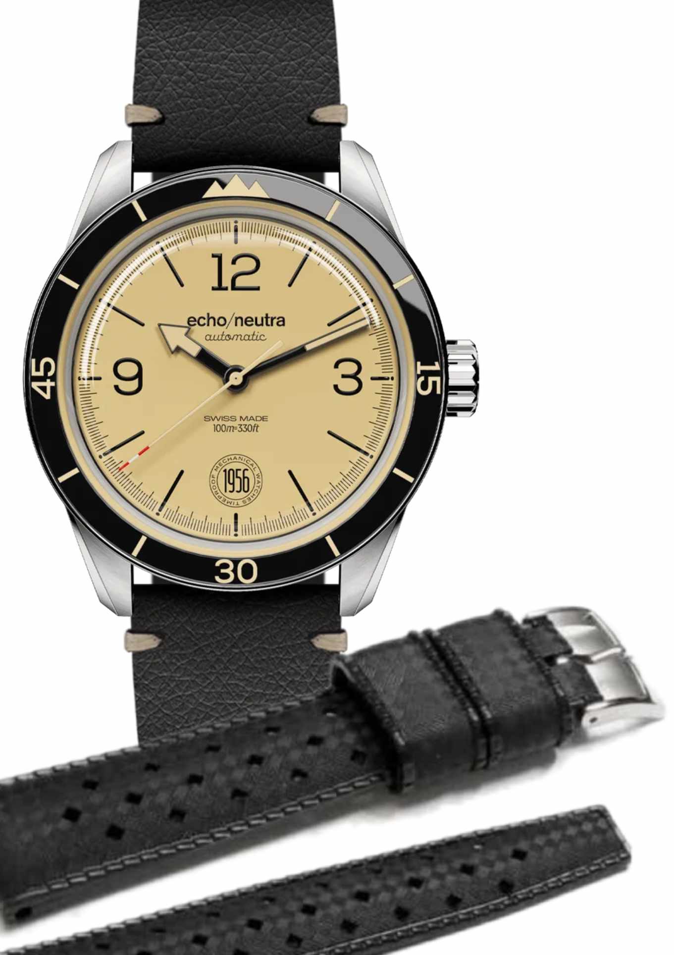 Set: Vintage leather strap + rubber strap