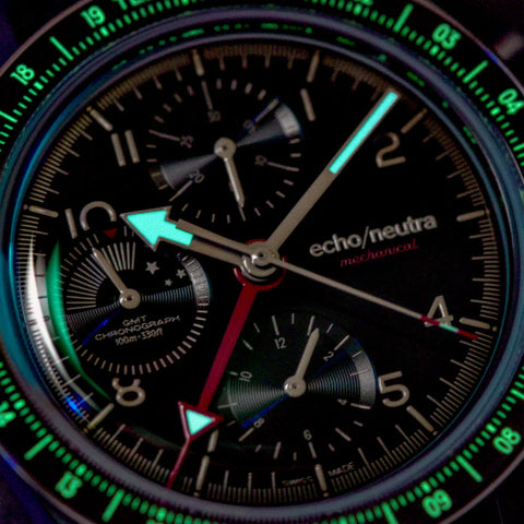 Echo/Neutra 1956 Chronograph GMT - Black - Outlet
