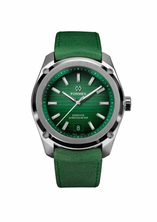 Green leather strap