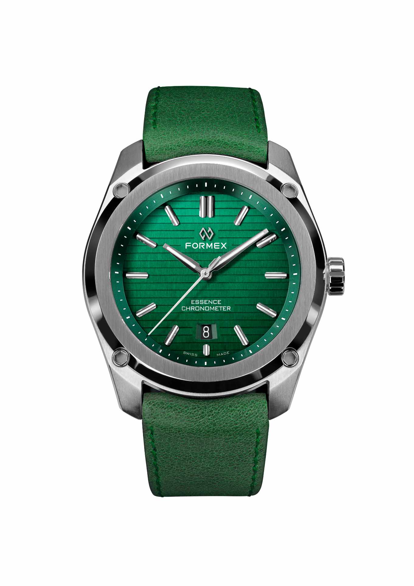 Leather strap.Green
