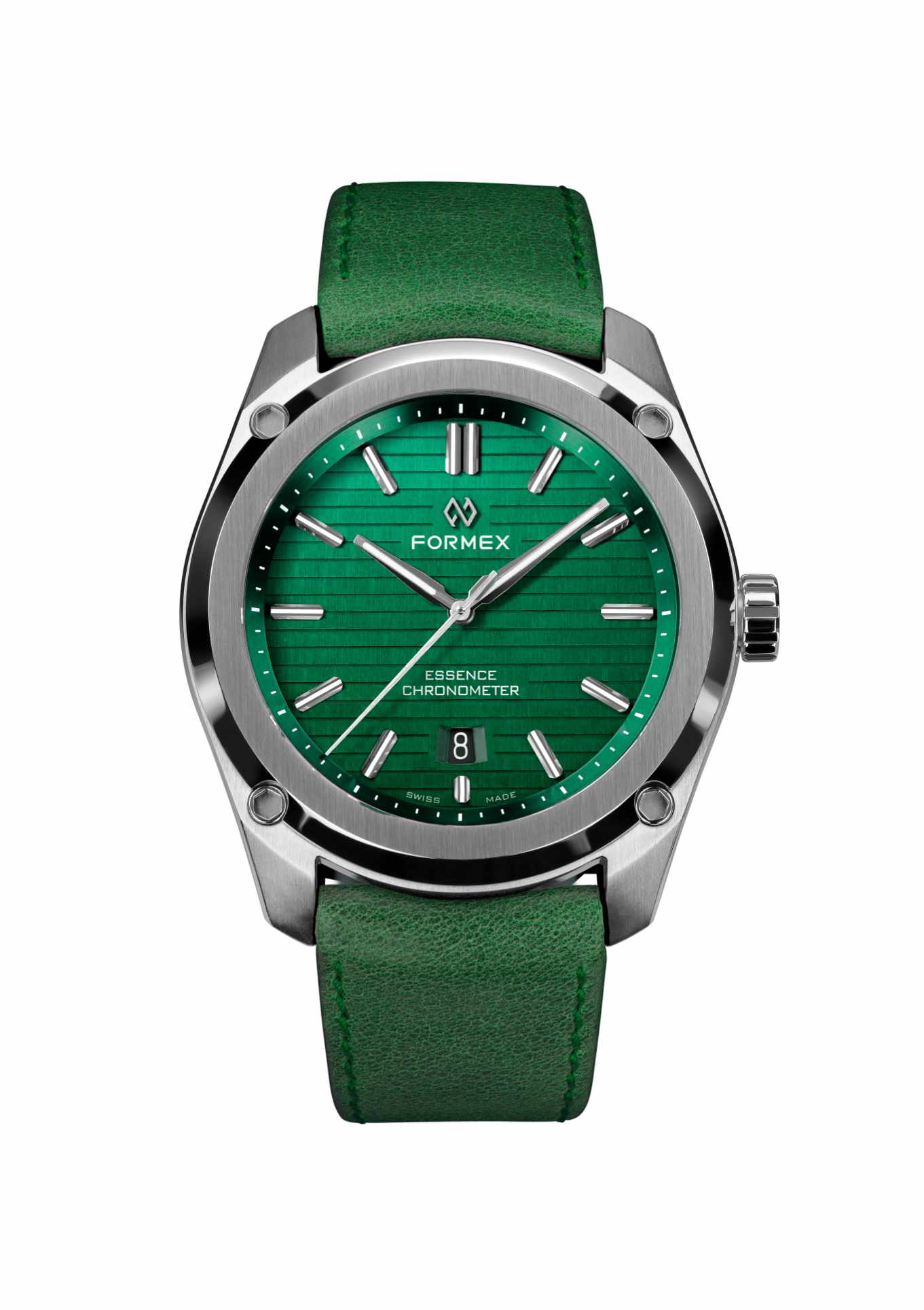 Leather strap.Green