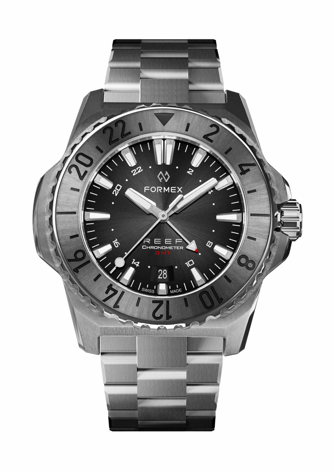 Steel GMT Bezel.Steel Bracelet