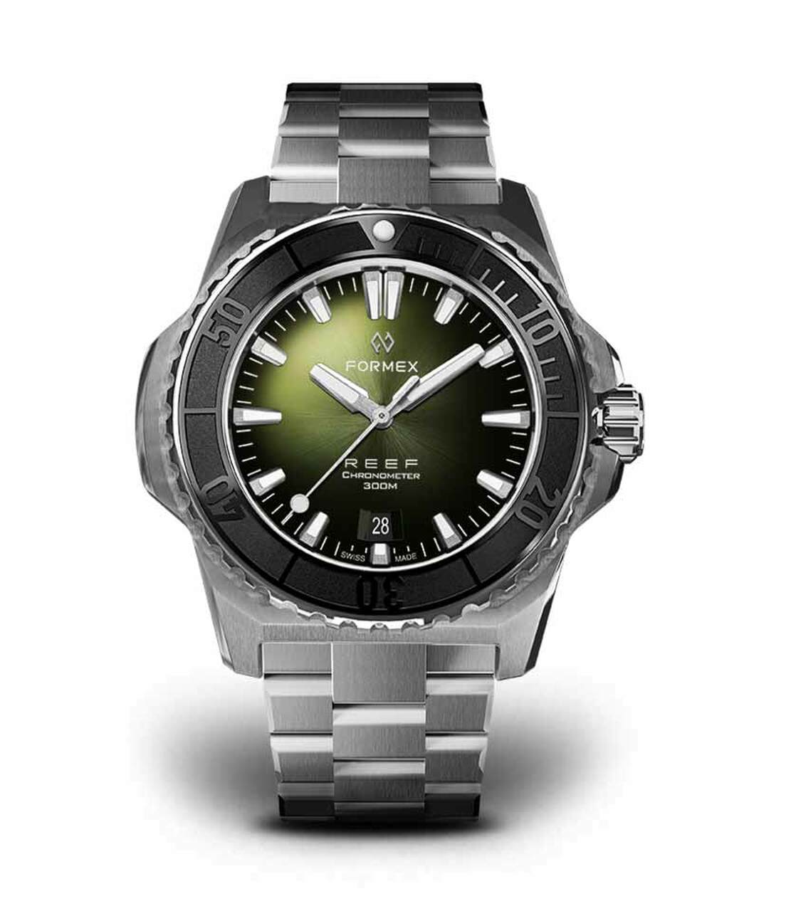 Black Bezel.Steel Bracelet