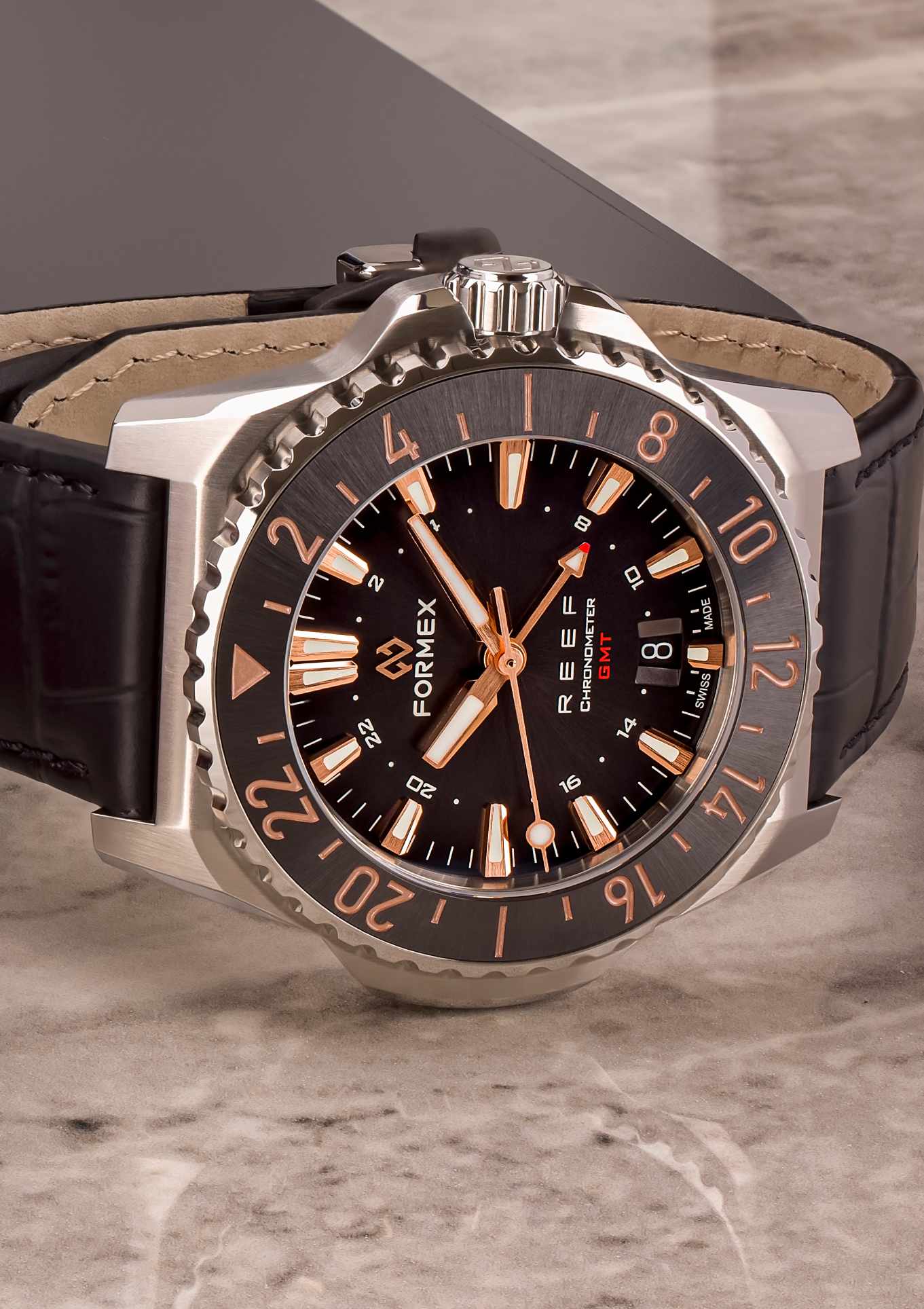 Formex REEF GMT - Black-Rosegold – chronofactum.com