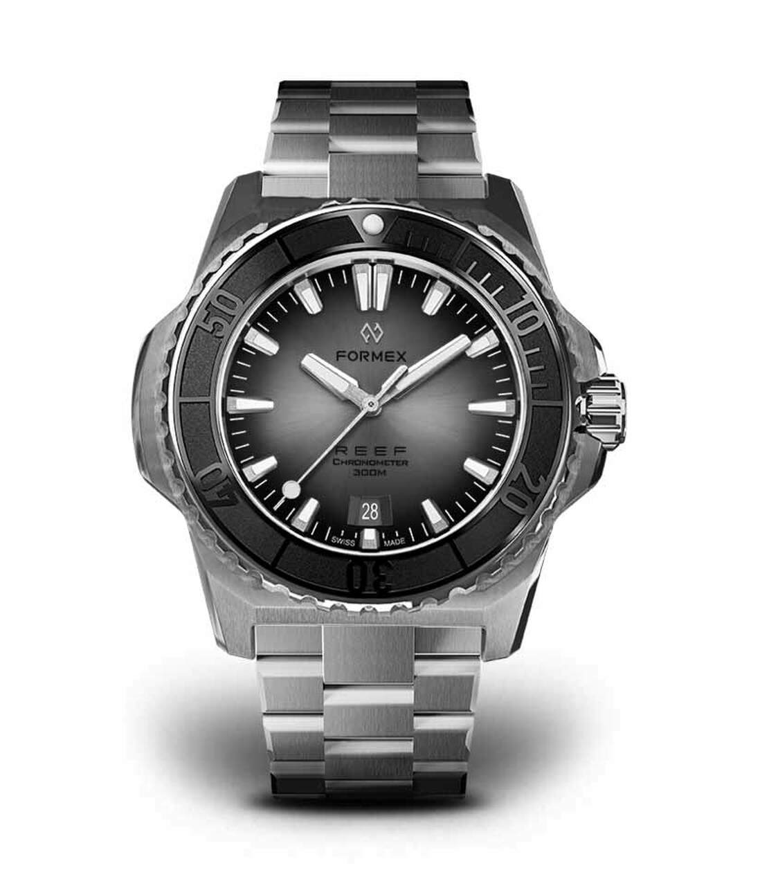 Black Bezel.Steel Bracelet