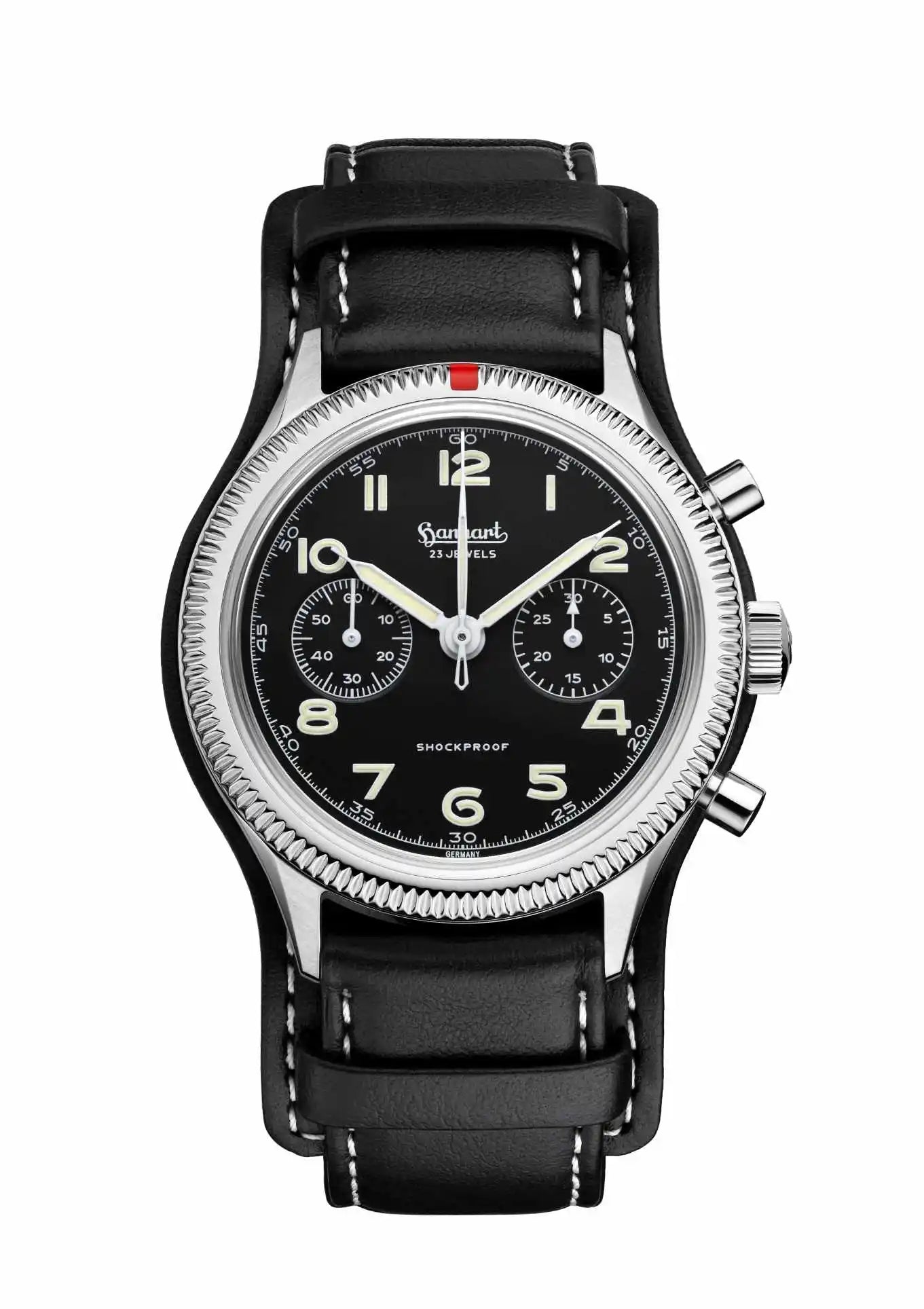 Black leather strap. Size M