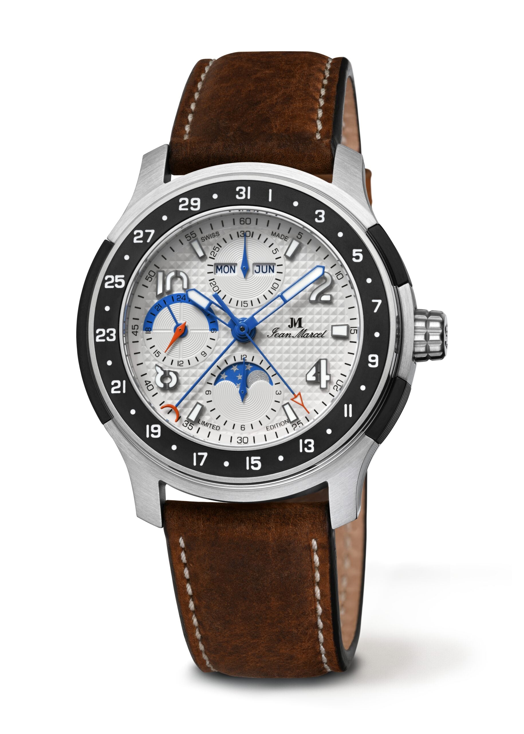 Bison leather strap brown