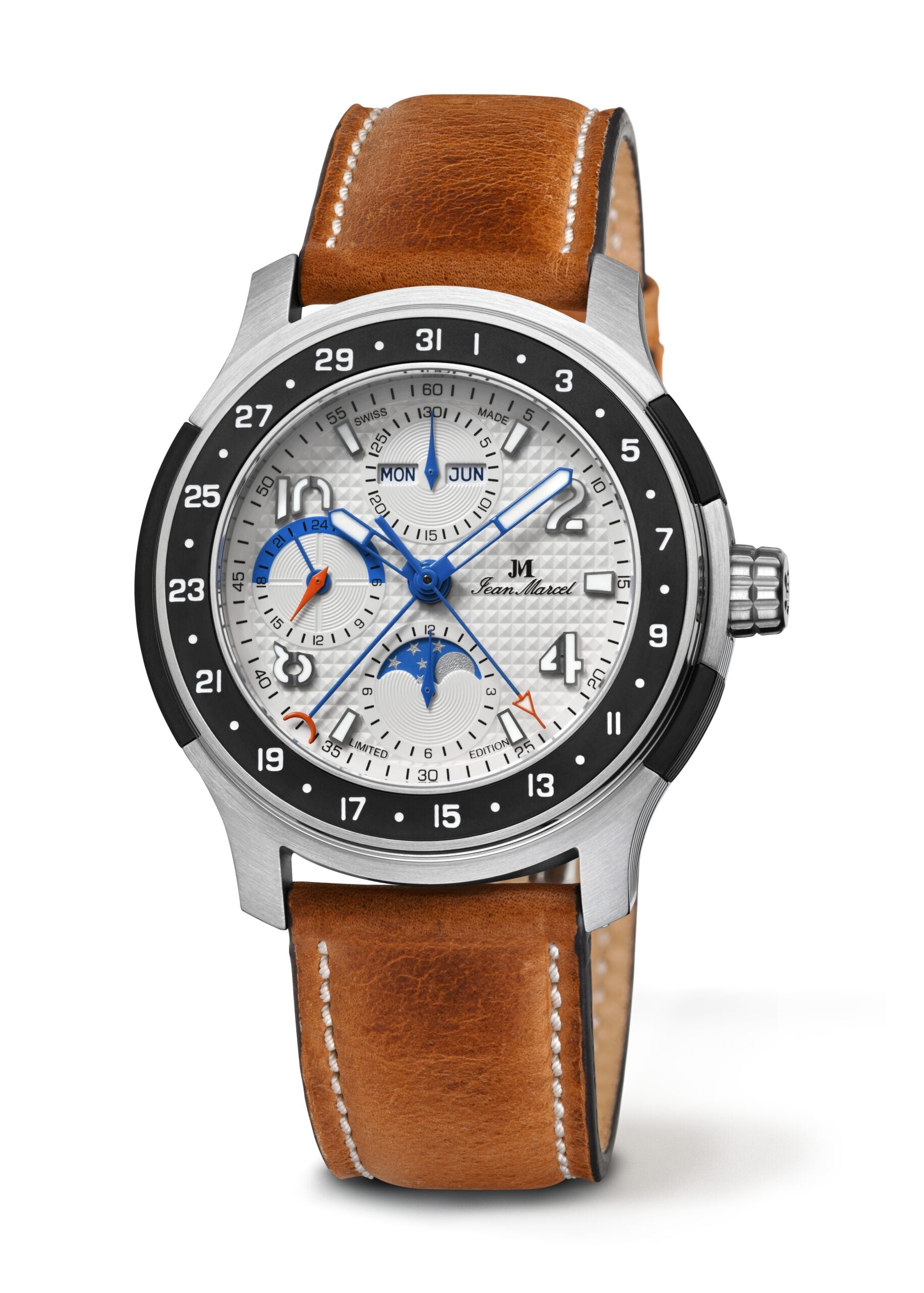 Bison leather strap light brown